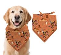 arricraft 1pc Pet Dog Bandana, 21.7"x21.7"x30.7" Western Cowboy Repeated Pattern Adjustable Cotton Triangle Pet's Bandana Washable Scarf Bibs Printed Chief for Large Dogs and Pets