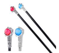 arricraft 2 Pcs Halloween Walking Cane, Ghhost Claw with 4 Pcs Plastic Ball Magic Wands Wizard Costume Scepter Accessories Cosplay Party Decorations