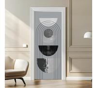 arricraft 2 Sheets Self-Adhesive Door Sticker, 80cmx200cm/31.5x78.7inch Geometric Half Circles Door Murals Stickers Dolphins PVC Removable Wallpaper Decoration for Bedrooms Living Room