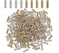 Arricraft 200 Pcs Alloy Tube Beads, Antique Silver & Antique Golden Tibetan Style Column Spacer Beads for DIY Bracelet Necklace Jewelry Making