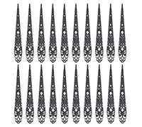 arricraft 20Pcs Finger Nail Claw Ring, 4.8 Inches Long Finger Claws Ancient Queen Fingernail Black Metal Nail Rings Extension for Halloween Party Cosplay Costumes Dance Show