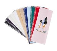 arricraft 24 Pcs Blank Cross Stitch Bookmark, Cloth Book Marker Colorful Cross Stitch with Embroidery Edge Rectangle Embroidery DIY Bookmark for Crosstitch Project 2.99x7.87inch(7.6x20cm)