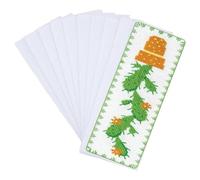 arricraft 24 Pcs Blank Cross Stitch Bookmark, Cloth Book Marker Cross Stitch with Embroidery Edge Rectangle Embroidery DIY Bookmark for Crosstitch Project 2.99x7.87inch(7.6x20cm)