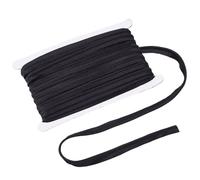 arricraft 27.34 Yards Polyester Satin Bias Piping Type, 1/2 Inch Black Bias Tape Lip Cord Trim Seam Binding Tape Welting Cord for Sewing Clothing Bag Curtain Pillow Tablecloth