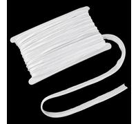 arricraft 27.34 Yards Polyester Satin Bias Piping Type, 1/2 Inch White Bias Tape Lip Cord Trim Seam Binding Tape Welting Cord for Sewing Clothing Bag Curtain Pillow Tablecloth