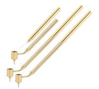 arricraft 3 Pcs Detailing Fine Line Fluid Writer Drawing Applicator Pen, 0.3/0.5/0.7mm Golden Aluminum Touch up Paint Applicator Fine Line Pen Precision for Painting, Rock Chips and Scratch Repair
