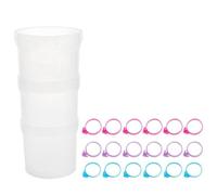 arricraft 3 Pcs Pastry Piping Bag Holder Stand for Fillin, Piping Tip Organizer Cake Decorating Storage Clear Plastic Cream Icing Bag Rack with 18 Pcs Pastry Bag Ties