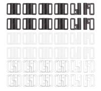 arricraft 30 Sets Plastic Buckles Front Closure Hook Clasp Fasteners, 3 Colors Bikini Clips Clasp Replacement Part Lingerie Snap Closure for Sewing Clothes Swimsuit Sewing Supplies 25x20mm