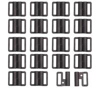 arricraft 30 Sets Plastic Buckles Front Closure Hook Clasp Fasteners, Black Clips cloth Clasp Replacement Part Lingerie Snap Closure for Sewing Clothes cloth Swimsuit Sewing Supplies 25x20mm