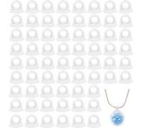 arricraft 300 Pcs Bead Caps Bails, Clasp Dangle Connector Charm Transparent Cabochon Pendants Bails for Globe Glass Bubble DIY Craft Jewelry Making