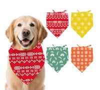 arricraft 4 Pcs Boho Polyester Pet Bandanas, Rainbow Sun Dog Scarf Washable Triangle Fabric Pet Bandanas for Small Medium Large Cat and Dog Clothing Accessories 26.7x18.9 Inch
