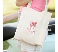 arricraft 4 Sheets Teeth Orthodontics Iron on Stickers, Pink Blue Teeth with Bow Print Transfer Stickers Decals for DIY T-Shirt Jeans Backpacks Families Clothing Hat Decoration Applique