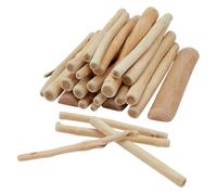 arricraft 40 Pcs Driftwood for Crafts, 6 Sizes Light Khaki Driftwood Pieces Wood Sticks for DIY Crafts Frames Wreath, Surf Art, Photo Props, Beach Decor