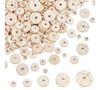 arricraft 480 Pcs Turquoise Rondelle Beads Strands, 5 Sizes White Disk Heishi Stone Beads Dyed Synthetic Turquoise Beads Gemstone Loose Spacer Beads for Necklace Bracelets Making