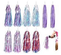 arricraft 5 Pairs 5 Styles Bike Streamers, Plastic Tassel Bicycle Handlebar Streamers Colorful Ribbons Tassel for Girls Boys Handlebar Cute Bicycle Accessory