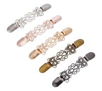 arricraft 5 Pcs Dress Sweater Waist Cinch Clips, 5 Colors Vintage Flowers Metal Dress Clip Back Cinch Shawl Cardigan Collar Clip Waist Tightener Clothes Clips for Women