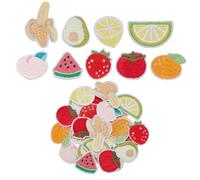 arricraft 54 Pcs Fruit Iron on Patches, Watermelon Banana Orange Pineapple Strawberry Embroidered Appliques for Clothing DIY Accessories Clothes Decoration Patches
