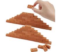 arricraft 60 Pack 1:6 Scale Mini Red Bricks, Miniature Tiles Roof Bricks for Dollhouse Micro Landscape Decoration Accessories, 29.5x14.5x9.5mm(1.16x0.57x0.37 Inch)