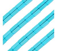 Arricraft About 120 Pcs Synthetic Turquoise Rectangular Tube Beads, 4x13mm, For Bracelet Necklace Earrings Jewelry Making