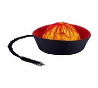 arricraft Adult Chinese Eunuch Hat with Long Braid, Traditional Qing Dynasty Style Braided Queue Cap Oriental Hat Party Cosplay for Asian Costume Stage Performance Dress up Photography