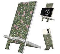 arricraft Aesthetic Acrylic Phone Stand, Vintage Style Floral Brocade Pattern Portable Desktop Stand Suitable for All Smartphones Switch Pad Tablet Office Desk Accessories, 5.5x2.7 Inch