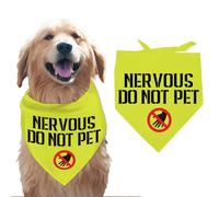 Arricraft Nervous Dog Bandana, Round Prohibit Sign Pet Scarf, Adjustable Triangle Bibs Washable Cotton Handkerchief Accessories for Medium Large Dogs