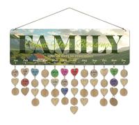 arricraft Wooden Family Birthday Reminder Calendar Plaque, Special Days to Remember Wooden Calendar Sign Plaque DIY Birthday Calendar for family celebration Birthday Party Decoration