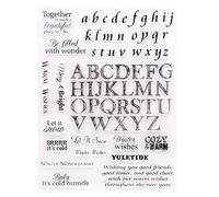 Arrietty Capital Alphabets Lower Case Alphas ABC Letter Christmas Phrase Sentiment Clear Stamps for Card Making Decoration and DIY Scrapbooking
