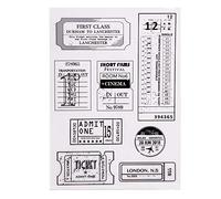 Arrietty Vintage Retro Style Ticket Journey Postage Travel Clear Stamps for Card Making Decoration and DIY Scrapbooking Tools Rubber Stamps