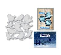 arriettycraft 10pcs/Lot Silhouette Birds Metal Die Cuts Bird Theme Pigeon Cutting Dies Stencil Template for Cards Making DIY Paper Crafting Scrapbooking
