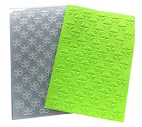 arriettycraft 3D Four Leaf Clover Embossing Folder for Card Making St. Patrick's Day Clover Leaf Embossing Folders Template for Scrapbook DIY Album Card Tool Decors 5.7”x8.7”