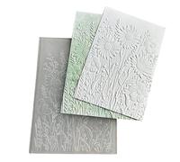 arriettycraft 3D Wildflowers Textured Plastic Embossing Folders for Card Making or Journaling 3 d Daisy Flowers Embossing Folder for Gift Tag Paper Crafting Home Decoration