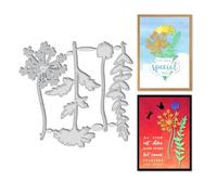 arriettycraft 4pcs/Lot Wildflowers Metal Die Cuts Dandelion Daisy Stem Cutting Dies Stencil Template for Cards Making DIY Paper Crafting Scrapbooking