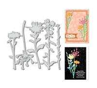 arriettycraft 5pcs/Lot Wildflowers Silhouette Metal Die Cuts Dandelion Daisy Flower Stem Cutting Dies Stencil Template for Cards Making DIY Paper Crafting Scrapbooking