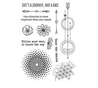 arriettycraft Arrow Circles Clear Stamps for Card Making or Journaling Dots Sentiment Rubber Stamps for DIY Scrapbooking Paper Crafting Decoration-A1959