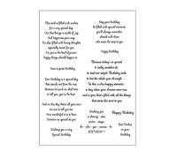 arriettycraft Birthday Sentiment Clear Stamps for Card Making and Journaling,Verse Silicone Stamps Happy Birthday Saying Rubber Stamps for Crafting Scrapbooking
