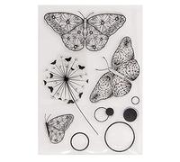 arriettycraft Dandelion Flowers Butterfly Wishes Clear Stamps for Card Making Decoration and DIY Scrapbooking