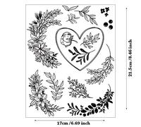 Arriettycraft DIY Christmas Wreath Merry Christmas Berry Branch Decorative Clear Stamps for Card Making and DIY Scrapbooking