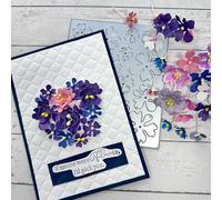 arriettycraft Flower Metal Cutting Die Set for Card Making Scrapbooking - 4 Sizes in 1 Steel Plate Floral Dies Template Stencils for Jounaling Albums Paper Crafts Decor