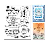 arriettycraft Inspirational Bible Quotes Clear Stamps for Card Making or Journaling, Christian Bible Verse Rubber Stamps Seal for Scrapbooking Gift Tags Paper Crafting Decoration