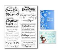 arriettycraft Merry Christmas Wishes Clear Stamps Blessing Words Silicone Stamps Verses Rubber Stamp for Xmas Cards Making DIY Scrapbooking Photo Album Decoration