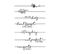 arriettycraft Sentiment Clear Stamps for Card Making, Greeting Phrase Words Congrats Nice Day Silicone Rubber Stamp Seals for DIY Scrapbooking Album Decoration Paper Crafting Decoration