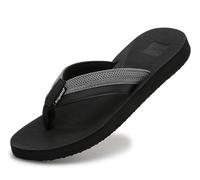 ARRIGO BELLO Flip Flops Mens Slippers Non-Slip Sliders Summer Lightweight Thongs Sandals for Indoor Outdoor Beach Pool Size UK7-11（Black，44）