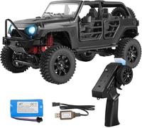 ARRIS 1/12 Scale RC Crawler, MN-128 Off-Road Truck RTR, 4WD RC Rock Crawler with 2.4G Remote Control RC Jeep Car Model for Adults Hobby Gifts (Black)
