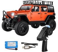 ARRIS 1/12 Scale RC Crawler, MN-128 Off-Road Truck RTR, 4WD RC Rock Crawler with 2.4G Remote Control RC Jeep Car Model for Adults Hobby Gifts (Orange)