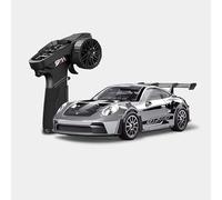 ARRIS 1/43 Scale RC Drift Car, Mini 911 RC Model Car 2.4GHz 4WD RC Alloy Vehicles with Gyro for LED Lights for Adults Hobby Toys (Silver)