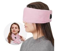 ARRIS Heated Eye Mask, Warm Compress Pad for Blepharitis and Dry Eyes Treatment, Large Electric Heating Mask to Relieve Stye Eye, Syndrome, Headache and MGD Pink