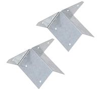 Arris Rail Bracket Fence Post Support Galvanised 100mm Panel Repair 2PK