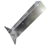 Arris Rail Fence Post Brackets 8 Pack, Galvanised Steel 300mm x 60mm