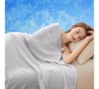 ARRITS Bamboo Cooling Blanket for Hot Sleepers, Summer Cooling Blanket All Seasons Breathable and Lightweight Soft, Night Cool Blanket for Sofa, Car, Travel, Twin/Double Bed - 100 x 150 cm Grey